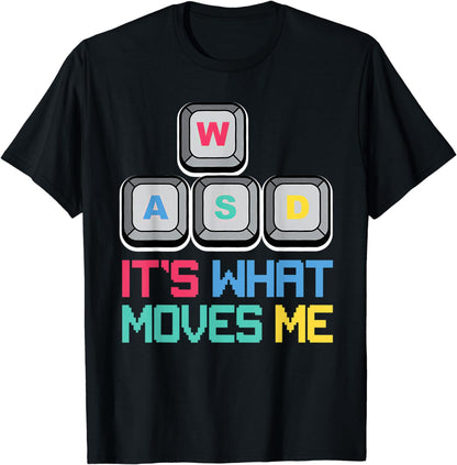 WASD PC Gamer Gifts Video Gaming Boys Men Vintage Gift T-Shirt