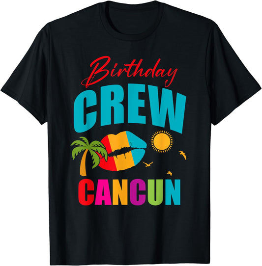 Cancun Trip Mexico Birthday Crew 2024 Beach Vacation Girl T-Shirt