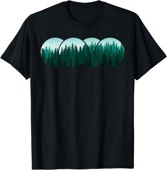 Forest Nature circle Minimalism T-Shirt