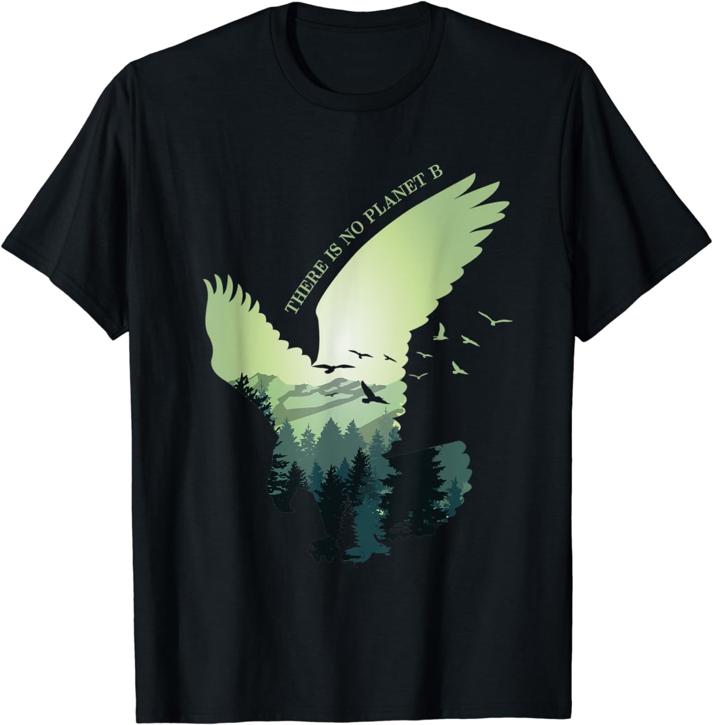 Eagle in the forest, saves the earth and the environment nature conservation T-Shirt
