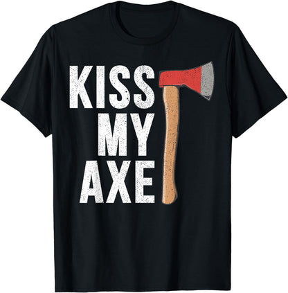 Kiss My Axe Vintage Hatchet Throwing Funny Gift for Thrower T-Shirt