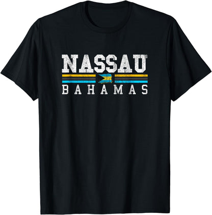 Nassau Bahamas Flag Souvenir Travel Vacation Cruise Bahamian T-Shirt