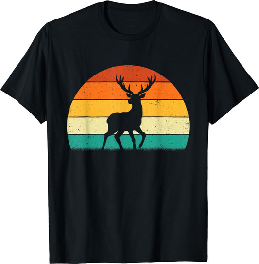 Retro Vintage Deer Lover - Hunting Wildlife Forest Animal T-Shirt