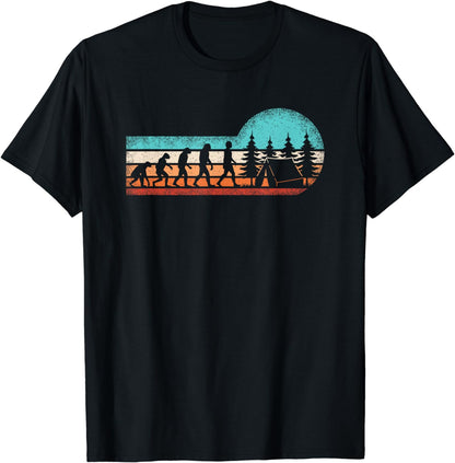 Funny Camping Evolution Hiking Nature Outdoor T-Shirt