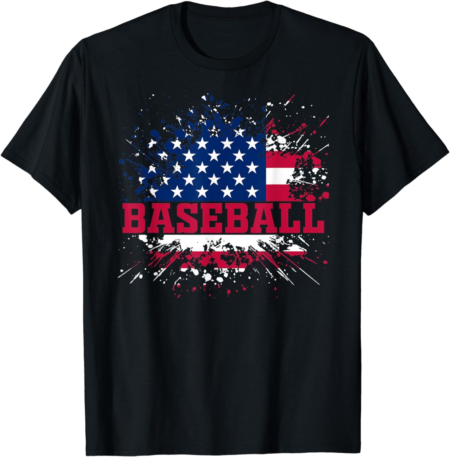 American Flag Baseball Boy Softball T-Shirt