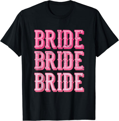 Vintage Retro Bride Rodeo Cowgirl Bachelorette Party Wedding T-Shirt