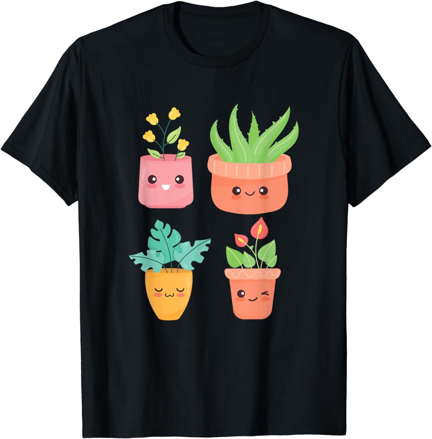 Funny Plant Lover Gardener Gardening Cute Potted Plants T-Shirt