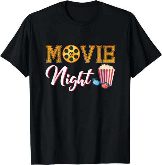 Movie Night funny movie and theater apparel for teens kids T-Shirt