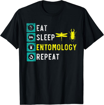 Eat Sleep Entomology Repeat Bug Catching Future Entomologist T-Shirt