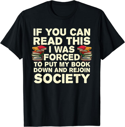 Funny Read Books Lover For Men Women Bookaholic Bookworm T-Shirt