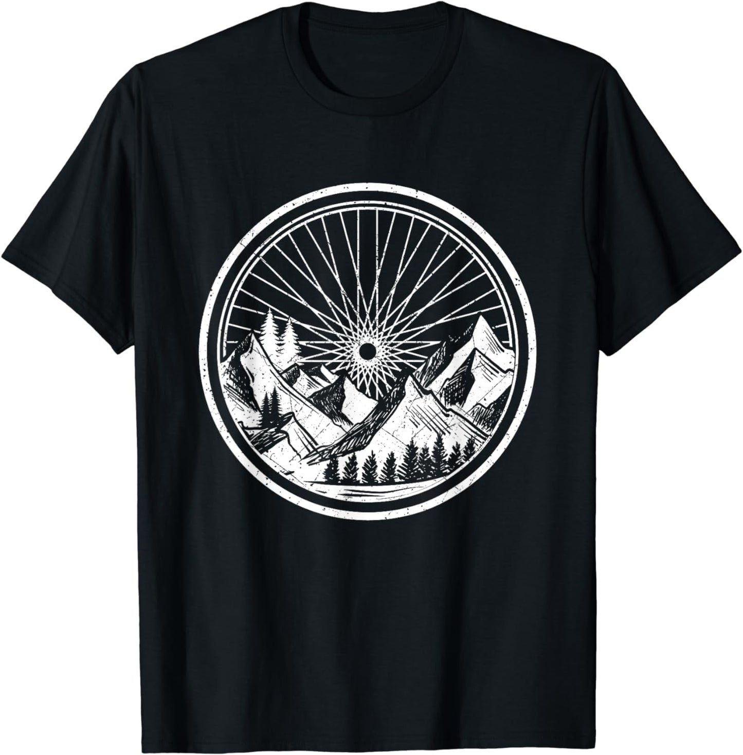 Mountain Bike Wheel - Bicycle MTB Rider Cyclist Trail Riding T-Shirt
