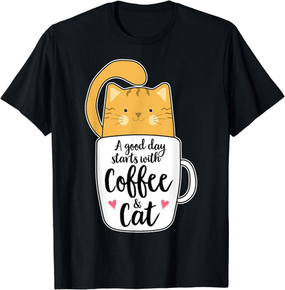 Funny Orange Cat Coffee Mug Cat Lover T-Shirt