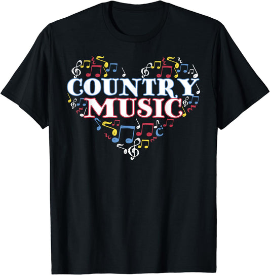 I Love Country Design Country Music Lover Gift Idea design T-Shirt