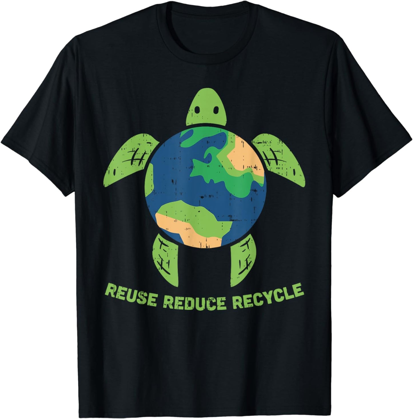 Reduce Reuse Recycle Turtle Save Earth Day Planet Ocean Eco T-Shirt