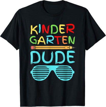 Kindergarten Dude Shirt Funny Pencil First Day School Blue T-Shirt