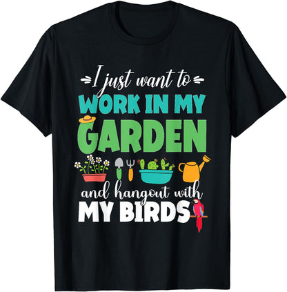 Funny Gardening Birds Lover Gardener Garden Pet Gifts Plants T-Shirt
