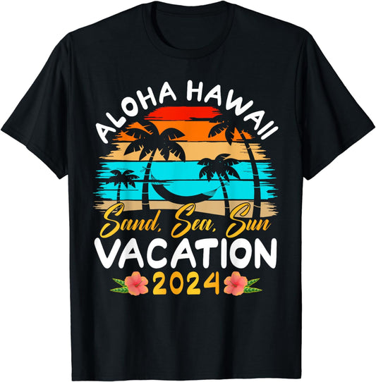 Hawaii Vacation Reunion Trip 2024 Beach Vacation Holiday T-Shirt