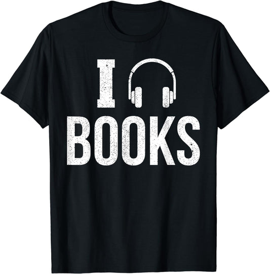 Audio Book Lover Headphone Gift for Readers and Story Lovers T-Shirt