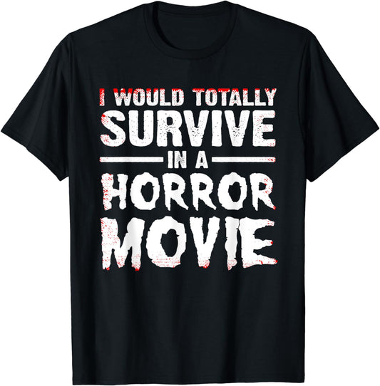 Funny Horror Movie Art For Men Women Halloween Scary Movies T-Shirt