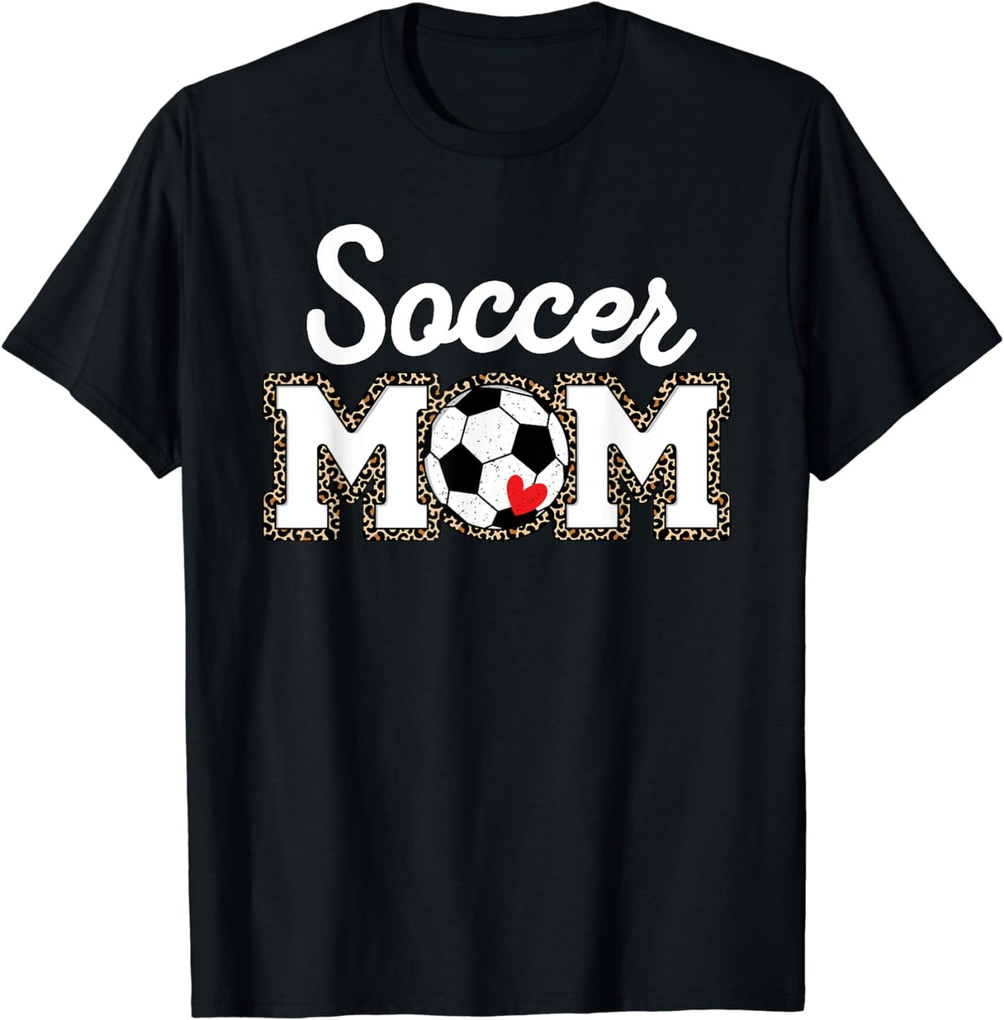 Cute Soccer Mom Leopard Print Mothers Day T-Shirt