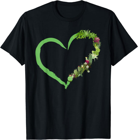 Gardening Heart Potted Plant T-Shirt