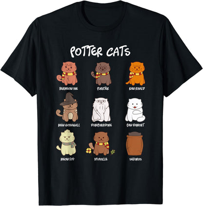 Potter Cats For Cat Lover T-Shirt