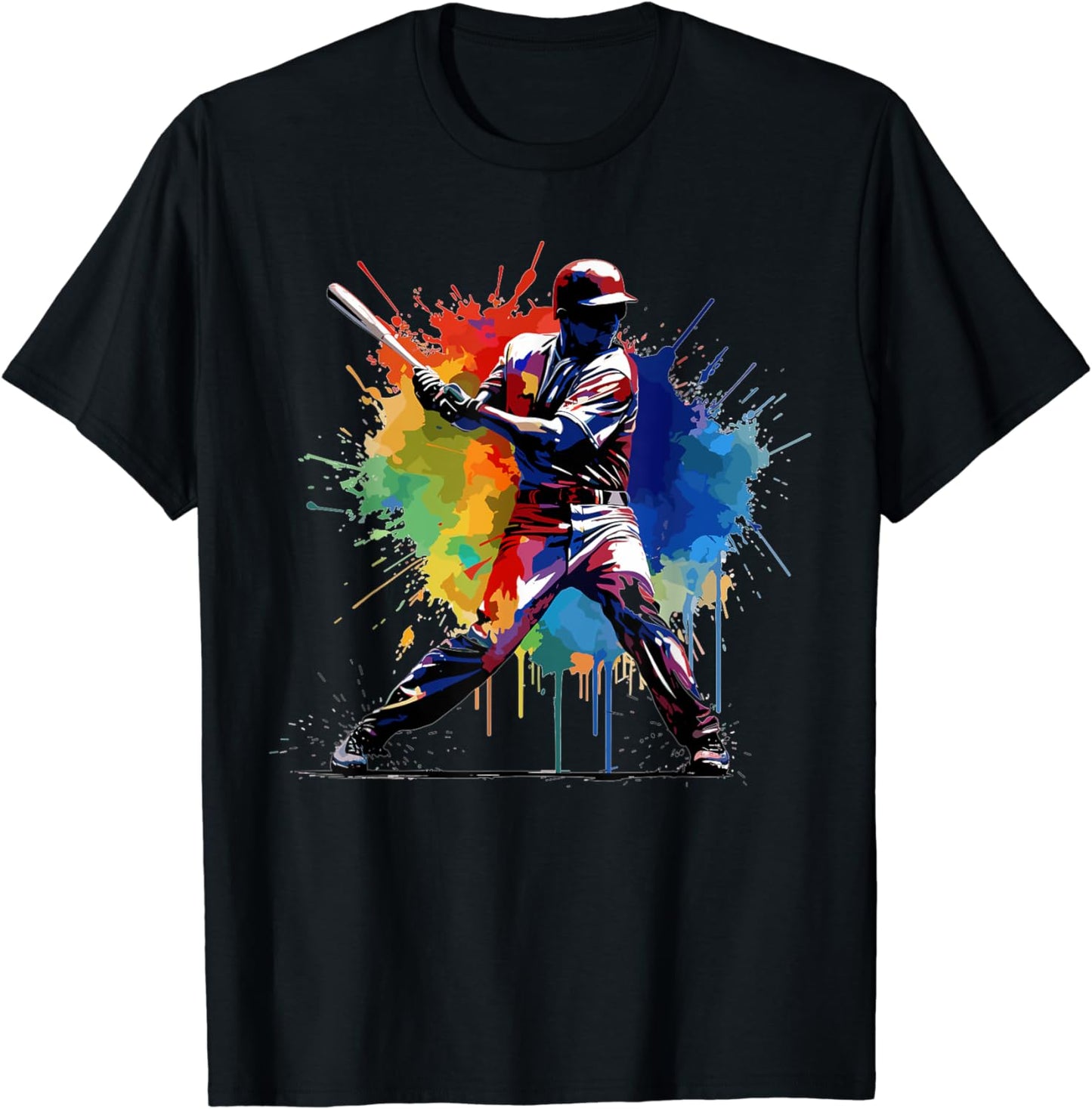 Baseball player Paint splash T-Shirt