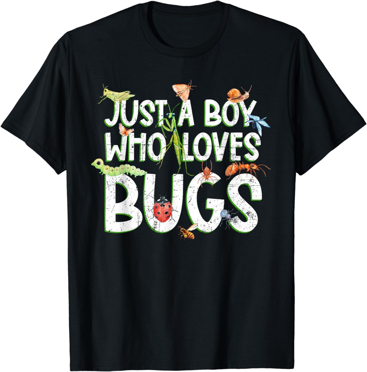 Funny Insect, Just A Boy Who Loves Bugs, Boys Funny Bug T-Shirt