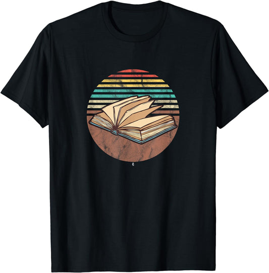 Retro Book Bookworm Book Lover Reading Gift T-Shirt