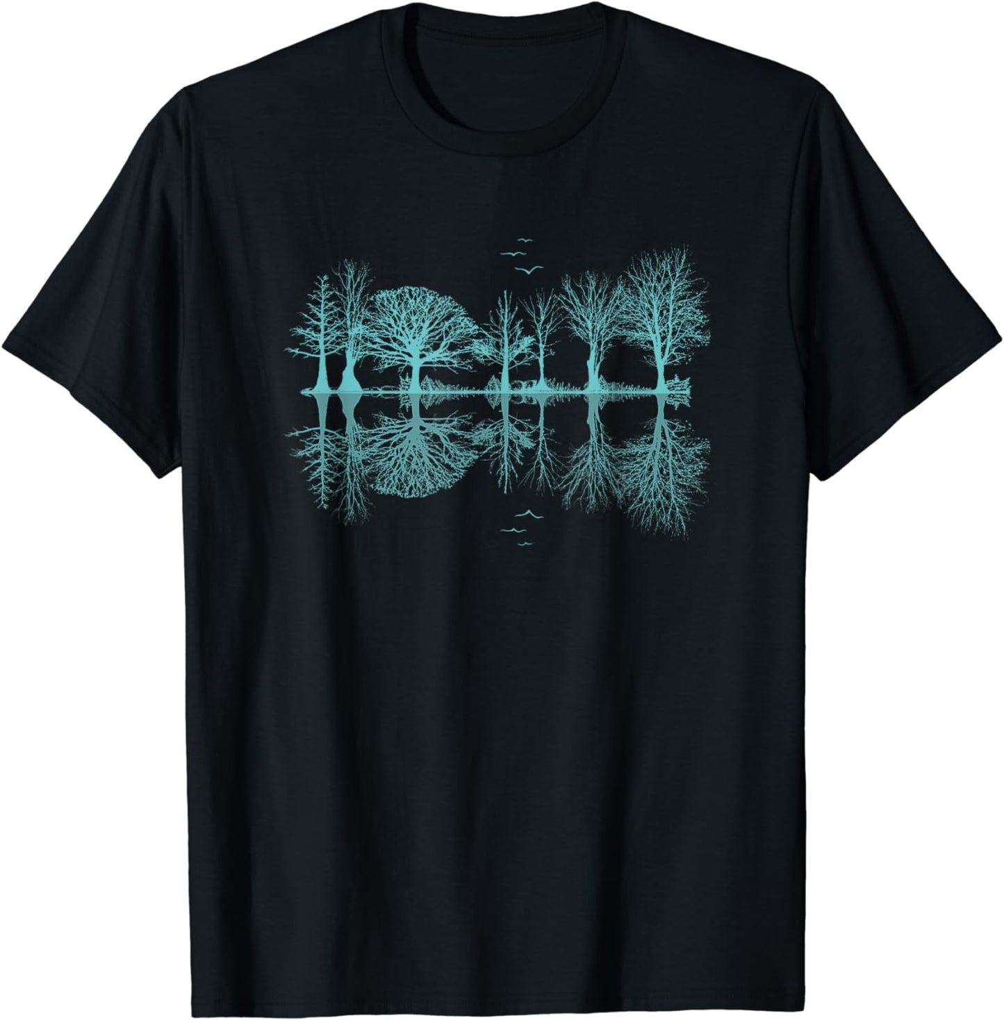 Wildlife Nature Forest Trees Reflection Outdoor Forest T-Shirt