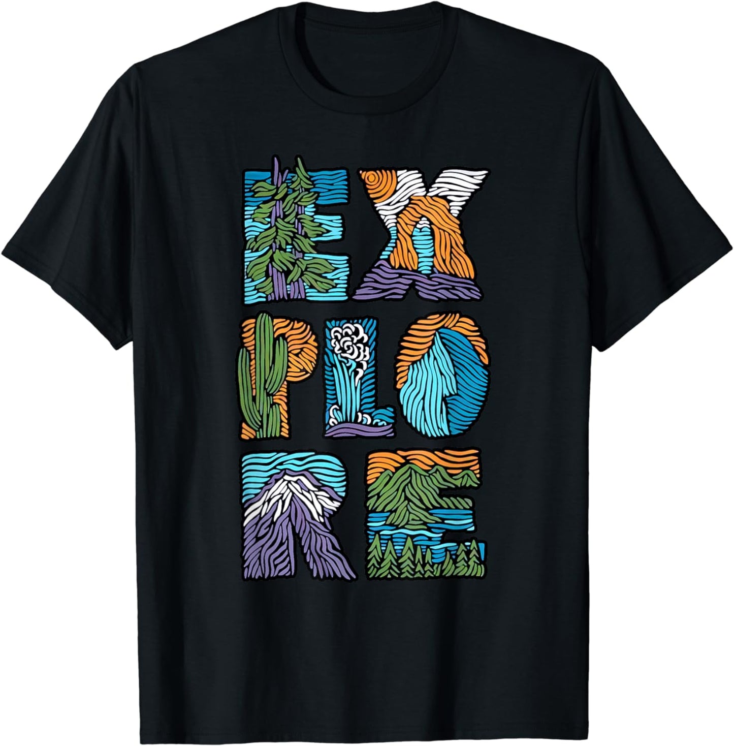 Explore Nature Outdoor Lover National Park Hiking Camping T-Shirt