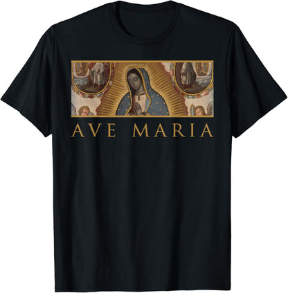 Our Lady of Guadalupe Catholic Ave Maria Mary Traditional T-Shirt