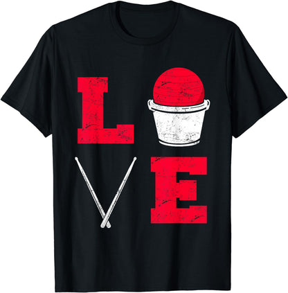 Cardio Drumming Love Fitness Class Gym Workout Exercise T-Shirt