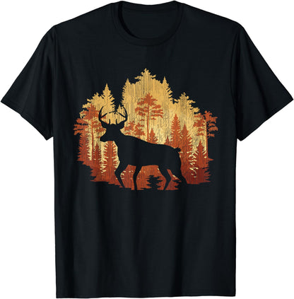 Nature Trees Wildlife Forest Animal Lover Outdoor Deer T-Shirt