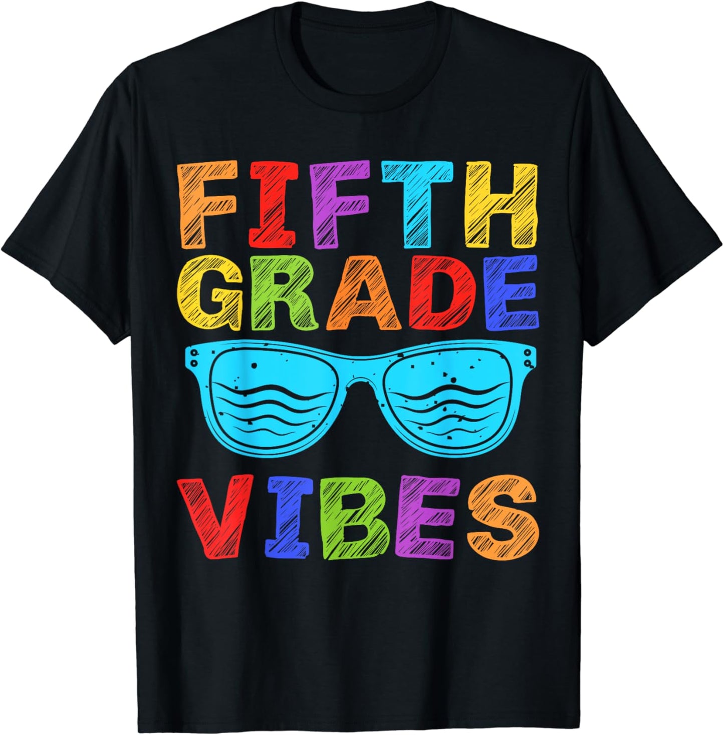 Fifth Grade Vibes First Day of 5th Grade Kids Back to School T-Shirt