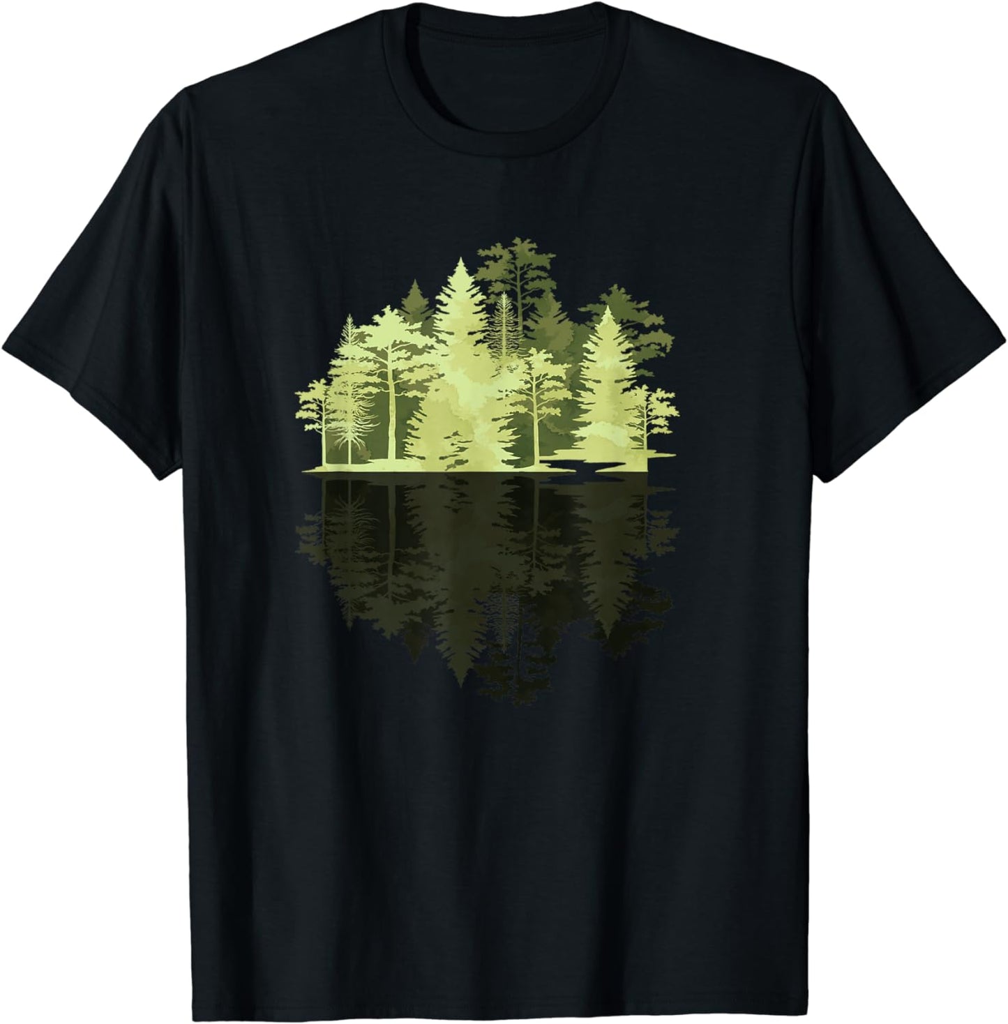 Outdoors Wildlife Trees Nature Reflection Forest T-Shirt