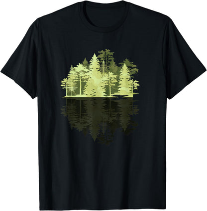 Outdoors Wildlife Trees Nature Reflection Forest T-Shirt