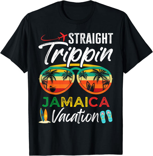 Straight Trippin Jamaica Couples Family Vacation Group Trip T-Shirt