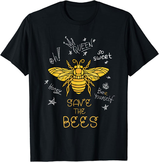 Save the Bees Graffiti Apiary Shirt Bee Beekeeper Earth Day T-Shirt