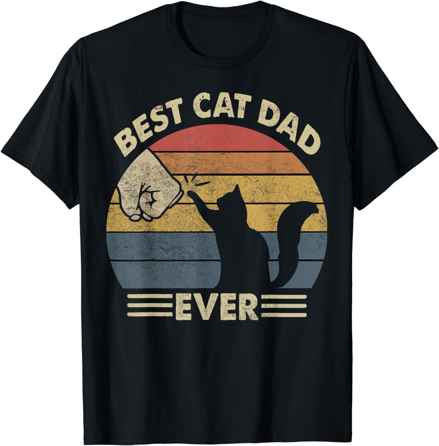Cat-Shirt Best Cat Dad Ever Funny Dad T-Shirt