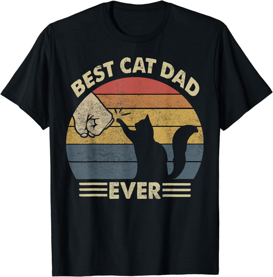 Cat-Shirt Best Cat Dad Ever Funny Dad T-Shirt
