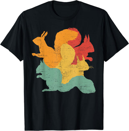 Vintage Squirrels Funny Forest Animal Rodent Lovers Outfit T-Shirt