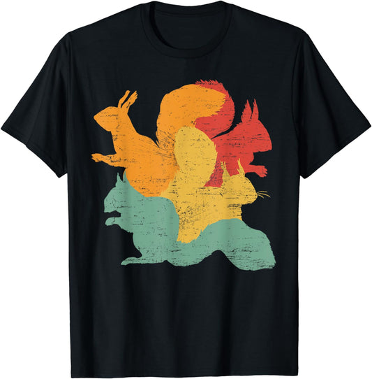 Vintage Squirrels Funny Forest Animal Rodent Lovers Outfit T-Shirt