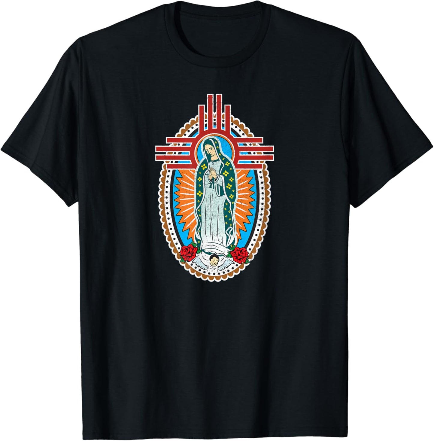 NM Zia Blessed Virgin Mary Our Lady of Guadalupe La Virgen T-Shirt