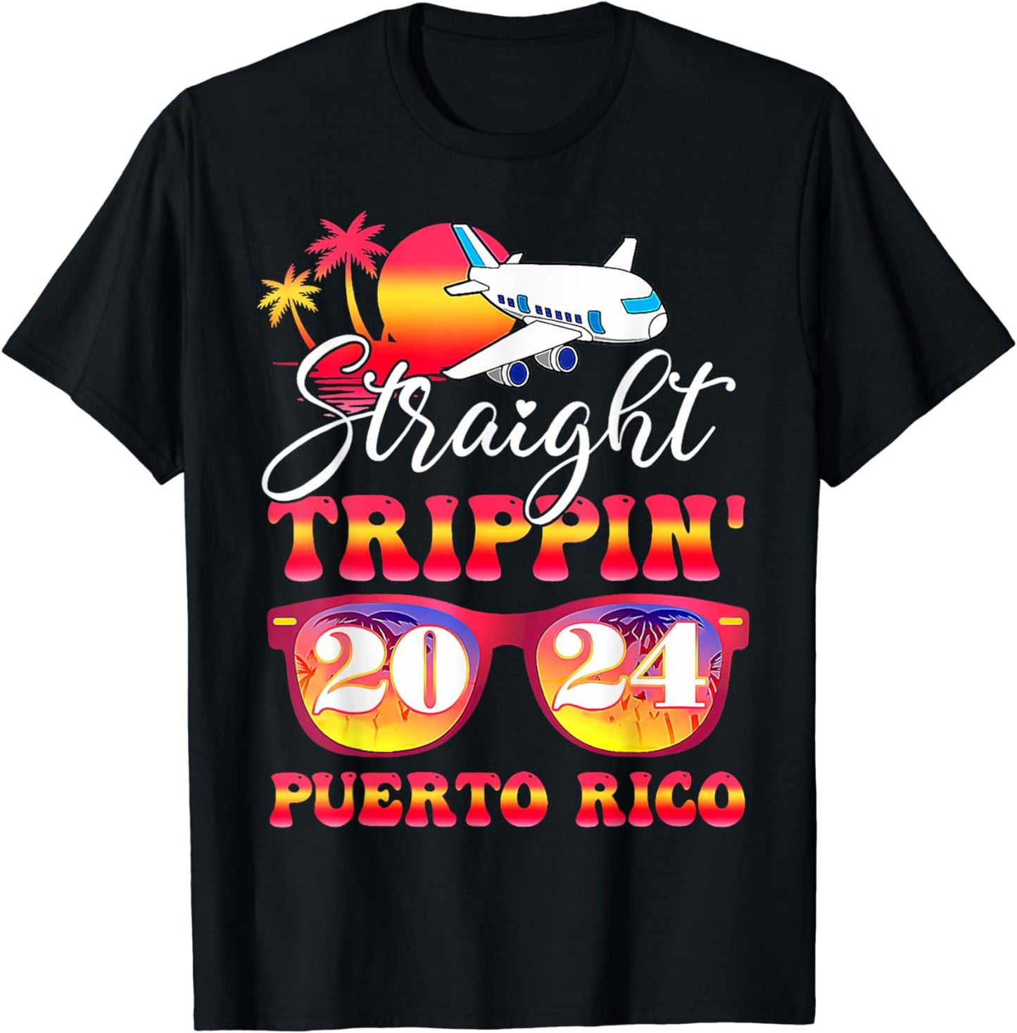 Straight Trippin' 2024 Family Vacation Puerto Rico Matching T-Shirt