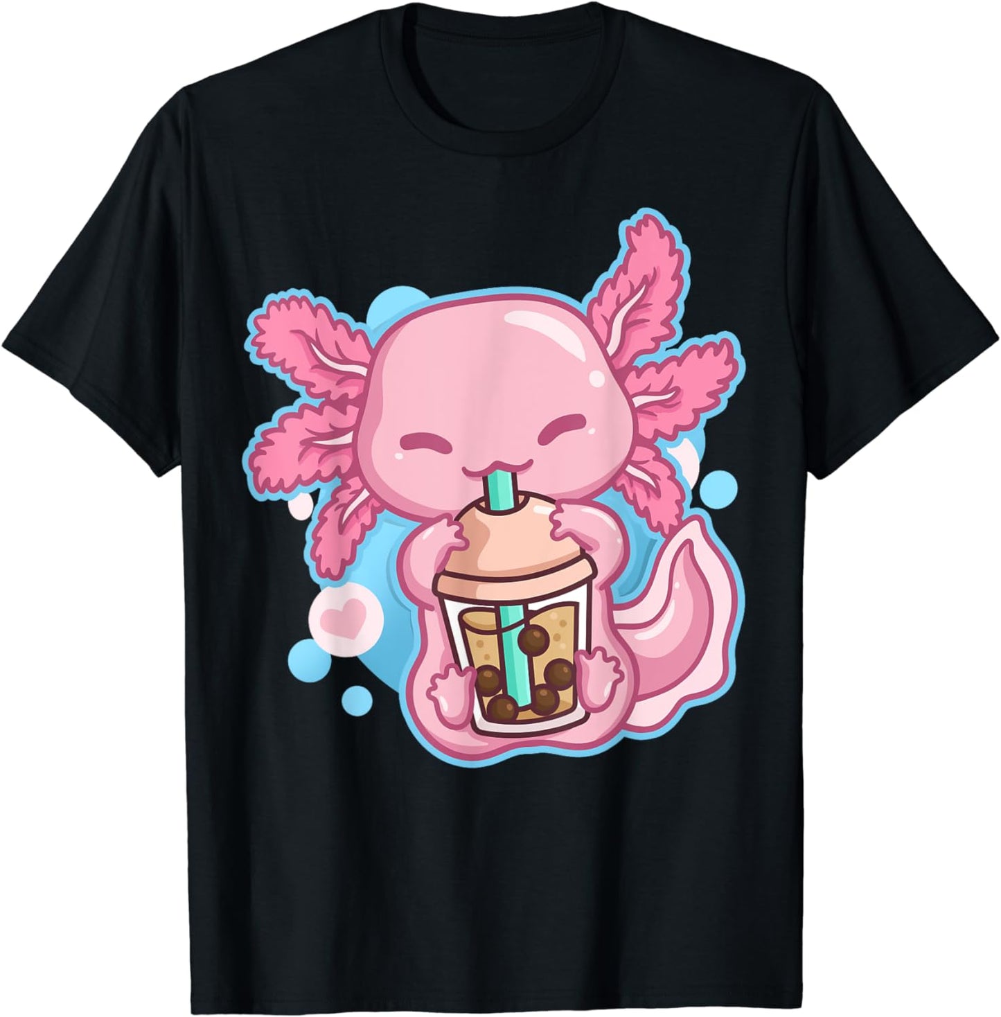 Boba Tea Bubble Tea Milk Tea Anime Axolotl T-Shirt