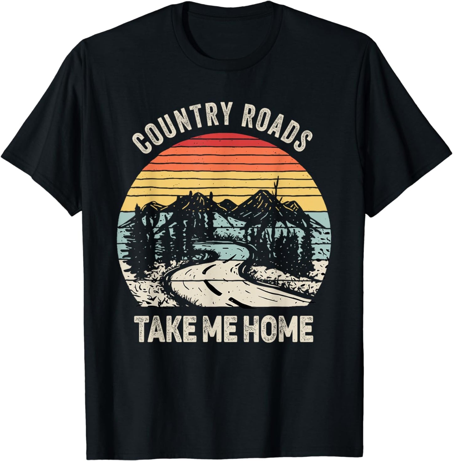 Vintage Retro Country Roads Take Me Home T-Shirt