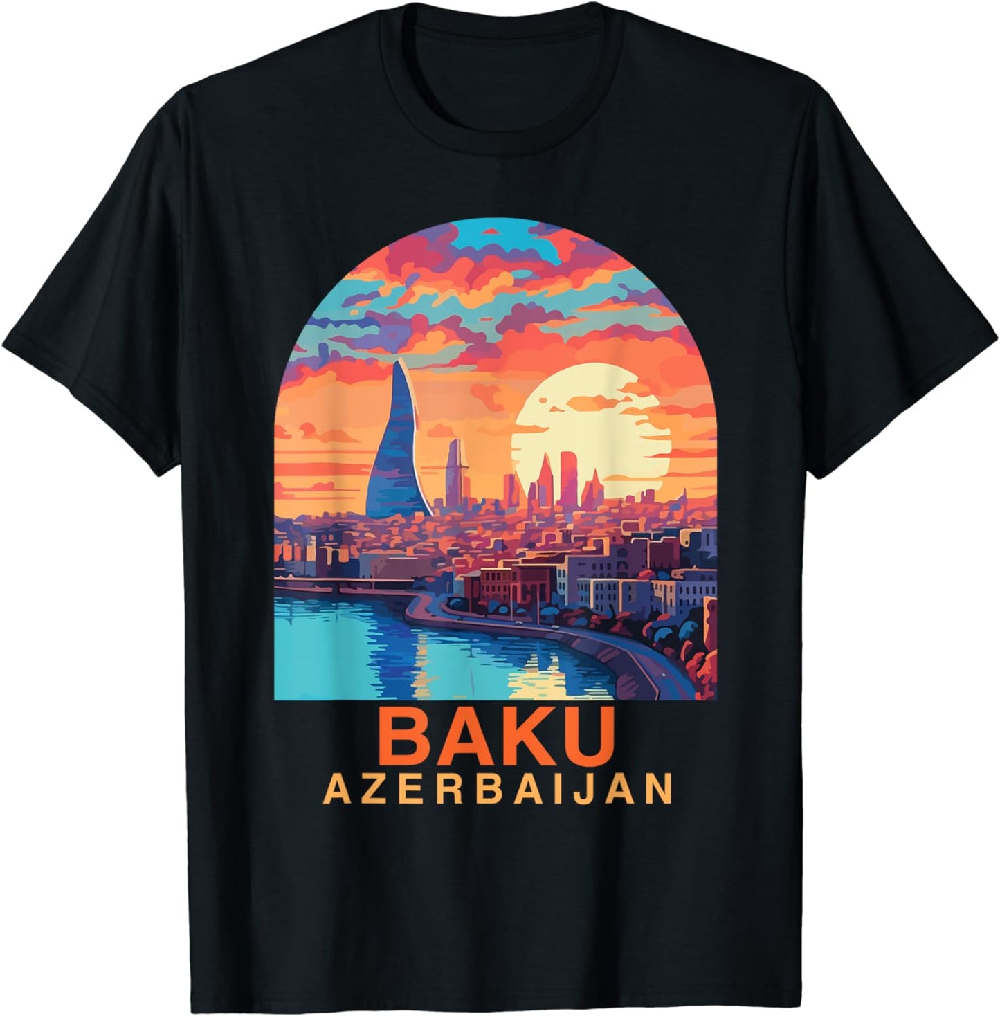 Baku Travel Adventure Trip Summer Vacation Baku Azerbaijan T-Shirt