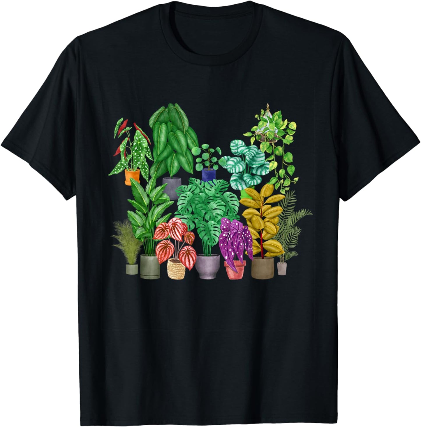 Funny Pot Plant House Plant Pun Lover Head Gardener T-Shirt
