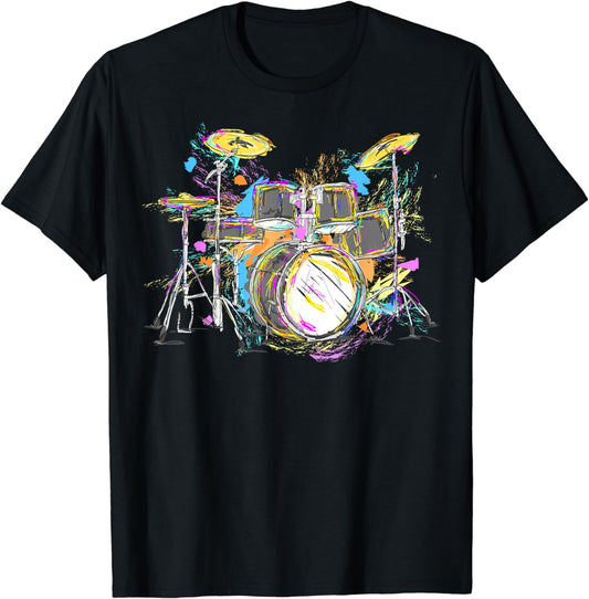 Abstract art drums musician music band throne noose T-Shirt